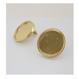 Ear rings round cup 16mm, 1 pair