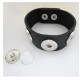 Leather bracelet 20mm black 