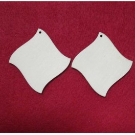 Wooden earring base set. 2 pcs
