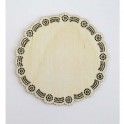 Wooden carved decoration shape round