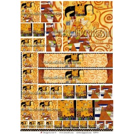 Rice paper for decoupage Klimt