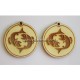 Wooden earring base set. 2 pcs Horoscope