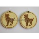 Wooden earring base set. 2 pcs Horoscope
