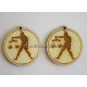 Wooden earring base set. 2 pcs Horoscope