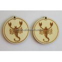 Wooden earring base set. 2 pcs Horoscope