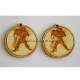 Wooden earring base set. 2 pcs Horoscope