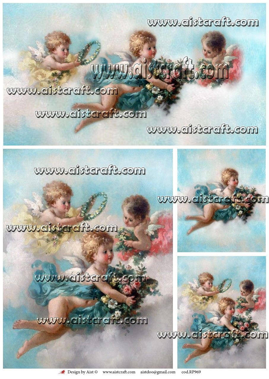 Rice paper for decoupage Angels