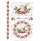 Rice paper for decoupage Love pigeons