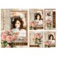 Rice paper for decoupage Vintage girl