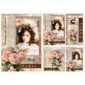 Rice paper for decoupage Vintage girl