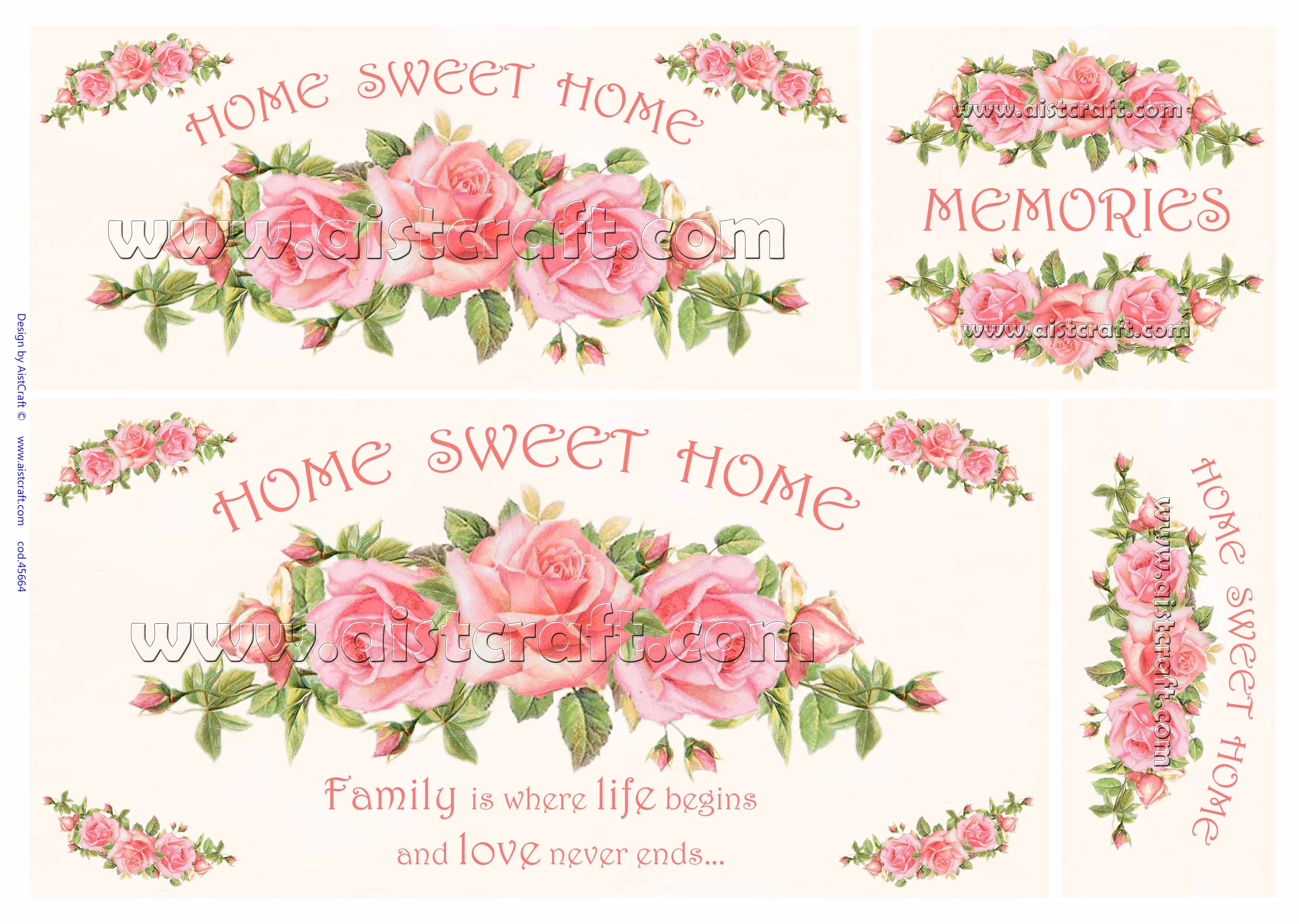 Rice paper for decoupage Wedding Roses