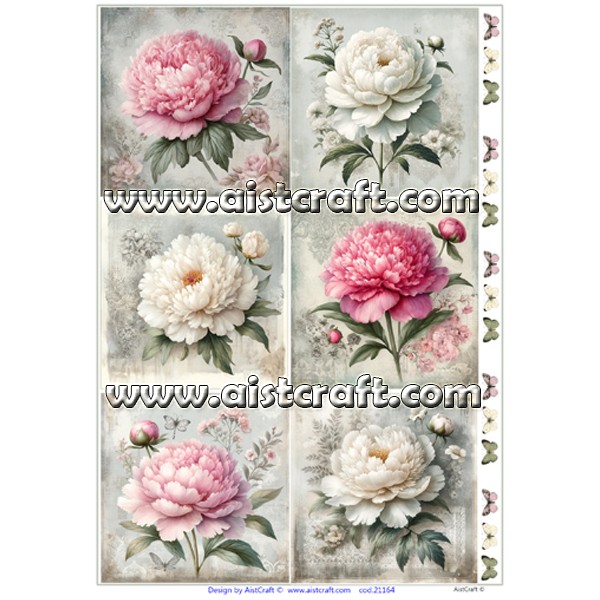 Peony Rice Paper Rice paper for decoupage Peony